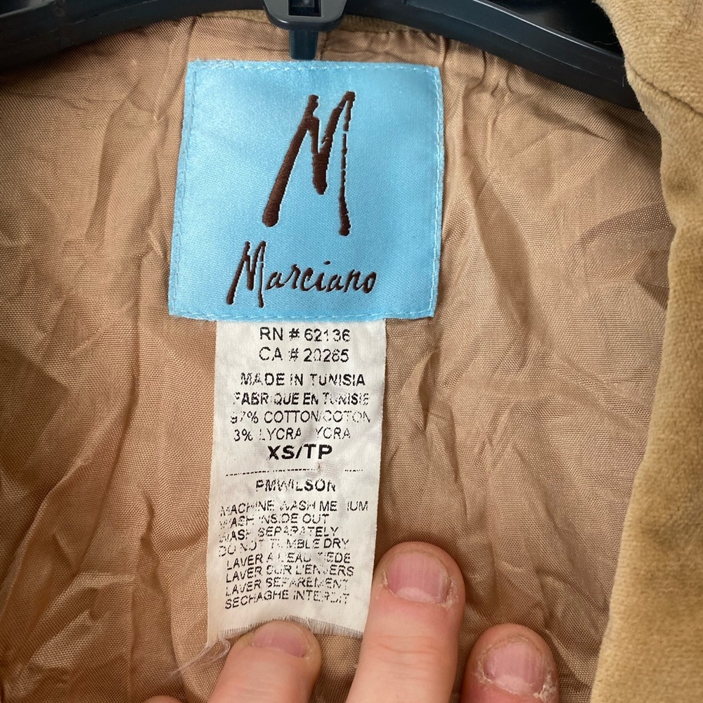 Marciano Velvet Tan Vest XS - Picture 2 of 3